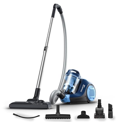Rowenta Swift Power RO2981 Total Care, aspirador sem bolsa, sistema ciclónico, depósito de 1,5 l, escova parquet, 2 em 1 para ranhuras, estofos e pêlos de estimação, 77 dB, multicolorido