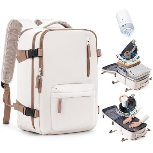 SZLX Mochila de viagem a vácuo com bomba mochila de viagem cabine avião 40 x 20 x 25 mulher Ryanair malas de viagem cabine 45 x 36 x 20 Easyjet bagagem de mão homem mochila para portátil 14 polegadas