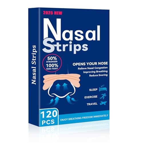 120 unidades tiras nasais anti-ressonar, fitas nasais autocolantes para evitar rooncos, anti-ressono para dormir, melhora a respiração e o sono melhorando o fluxo de ar