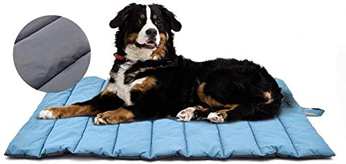 XIAPIA Cama cão grande, cama impermeável cães exterior e interior, colchão manta para cão, portátil e dobrável tapete de cama para cães, lavável, 110 x 66 cm