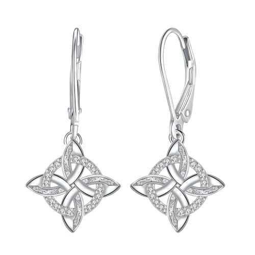 J.MUEN Brincos compridos de prata de lei 925 para mulher e zircónia cúbica 3A, presentes de jóias de prata para mulheres