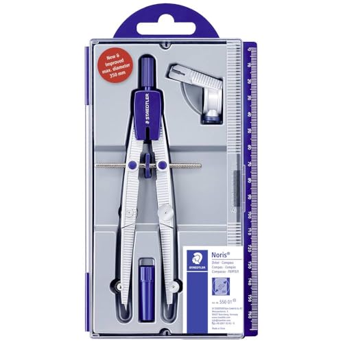 Staedtler Noris Club 550 01, Compasso escolar de precisão com roda de ajuste