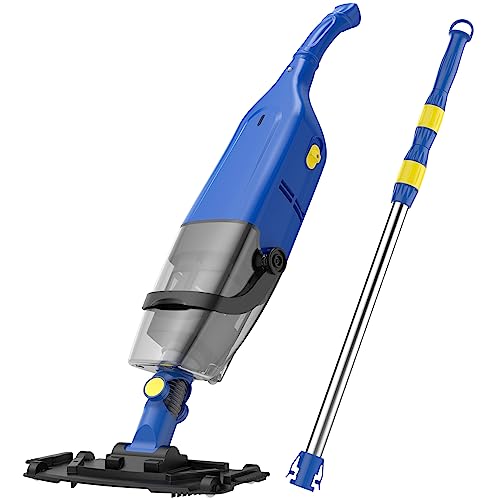 Gafilie Aspirador de piscina portátil de mão forte sucção, piscinas no chão, spas, jacuzzis e pequenas piscinas enterradas para limpar detritos, azul Klein