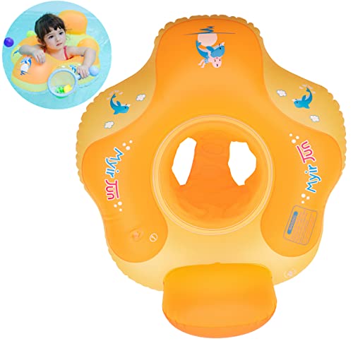 Myir Flutuador de bebé, anel de natação para piscina, insuflável, para crianças, com cintura ajustável
