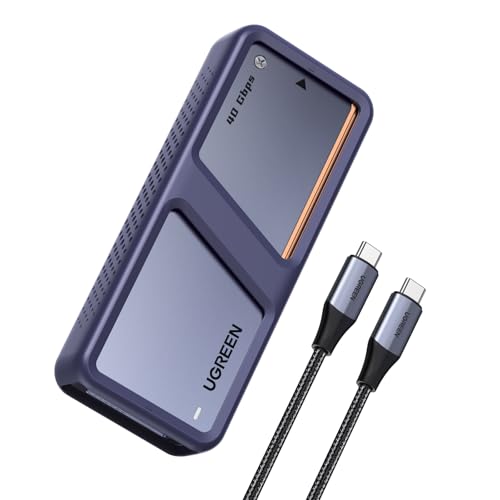 UGREEN Capa M2 NVME SSD de 40 Gbps com chip JHL7440, adaptador de alumínio para SSD M.2 2280 USB 4, compatível com Thunderbolt 4/ Thunderbolt 3