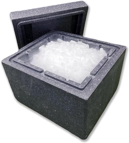 Gelo seco | de 5 kg a 30 kg, frigorífico de poliéster expandido, especial para cocktails, restauração, espetáculos, transporte de produtos congelados e laboratório, 5 kg