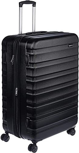 Amazon Basics - Mala de viagem rígida giratória, Preto, 78 cm, 1 Peça