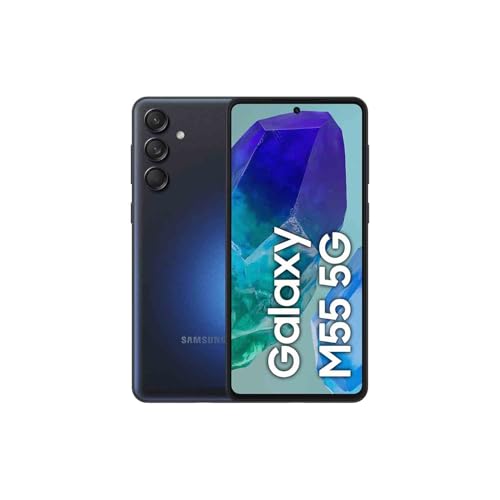 Samsung Galaxy M55 5G 256GB - Telemóvel Android, smartphone livre, ecrã 6,7" FHD+Super AMOLED +, preto (versão espanhola)
