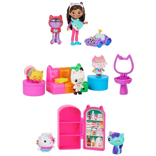A casa de bonecas de GABBY - PACK surpresa - figuras de brinquedo e conjuntos de jogos com móveis de casa de bonecas de Gabby - 6065400 - brinquedos crianças 3 anos +