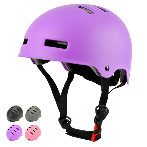 LOKJIJI Capacete de bicicleta ajustável para meninos meninas adolescentes e adultos, capacete infantil de proteção para multidesporto ciclismo patins patinação