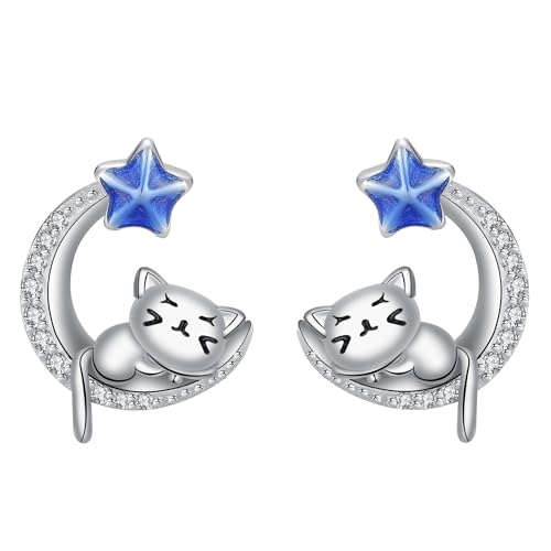 Hifeeled Brincos mulher prata de lei 925 brincos animal com 3A zircónio cúbico presentes originais para mulheres irmãs amigo namorada