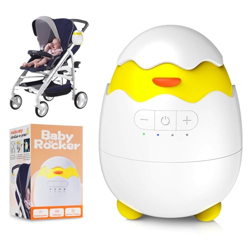 Robofun Baby Rocker - design original- ajuda para dormir de bebés, dispositivo de equilíbrio para carrinhos, USB-C recarregável, 5 níveis de intensidade. Adapta-se a todos os carrinhos