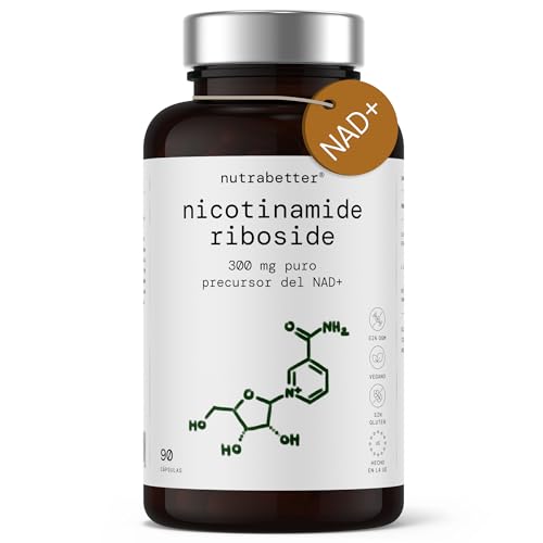 NAD+ Nicotinamide Riboside 300 mg | 90 cápsulas veganas para 3 meses, contra a idade e a fadiga, saúde celular, vitalidade e aumento do NAD, fabricado em Espanha, nutrabetter®