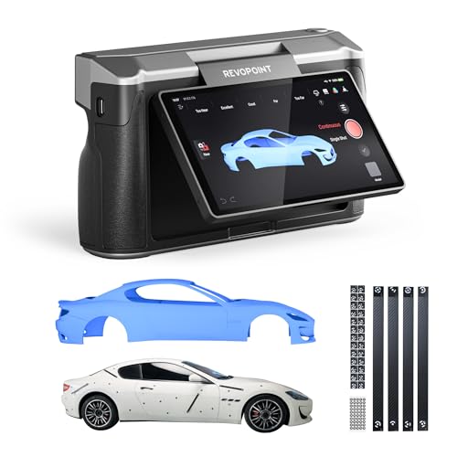 Revopoint MIRACO Plus Scanner 3D para impressão 3D, portátil autónomo com fotografia, zoom ótico, até 20 fps, precisão de até 0,02 mm, câmara RGB colorida para objetos pequenos e grandes, 32 GB