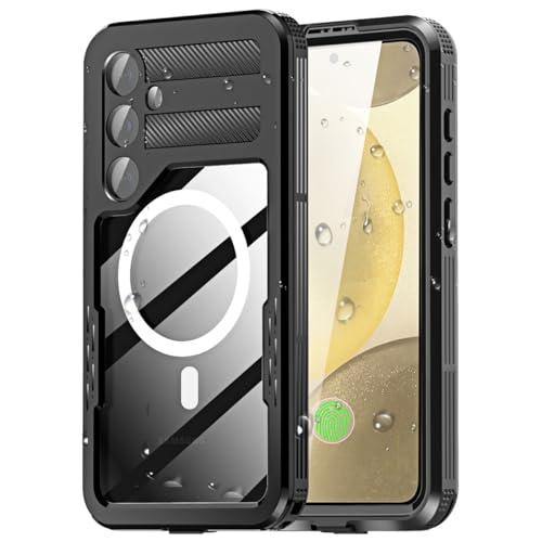 AICase Capa impermeável para Samsung Galaxy S24 Plus (6,6 polegadas) com MagSafe à prova de neve, pó e choques, proteção de corpo inteiro com certificação IP68, cobertura submarina totalmente