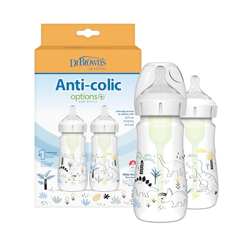 Pacote de 2 biberões BA 270 ml, dinossauro PP Options +