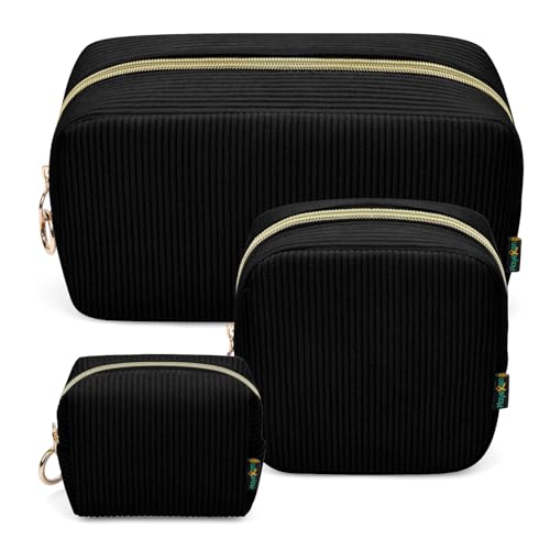 Neceser de viagem, sacos de maquilhagem meninas de tecido de veludo com fecho de correr, bolsa de higiene para mulher organizador de maquilhagem, precisa de tecido portátil compressos presentes de
