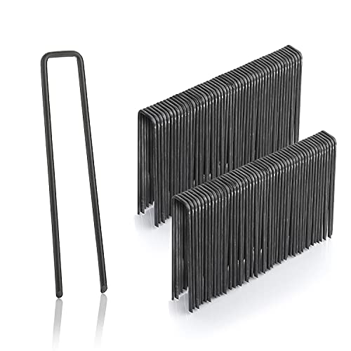 GardenMate 100 grampos de fixação de metal de fio de aço | comprimento 100 mm, largura 13 mm, Ø 2,9 mm