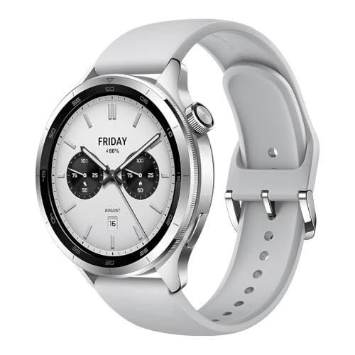 Xiaomi Watch S4, versão Bluetooth, modo desportivo profissional avançado, moldura de mudança rápida de 2,0, ecrã AMOLED de 1,43 polegadas circular, monitor de frequência cardíaca e sono, prata