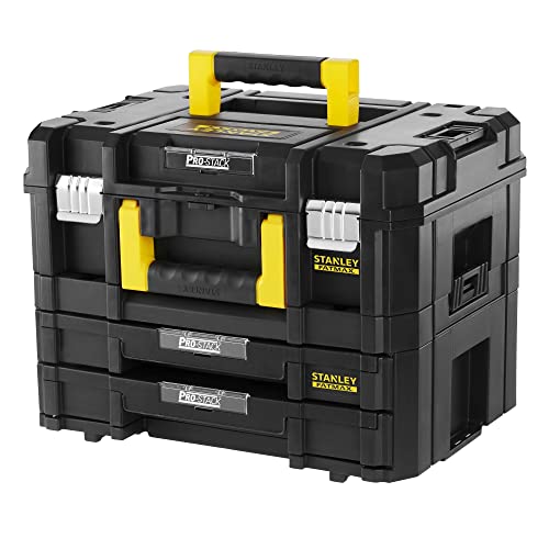STANLEY FATMAX Mala multiusos com cómoda dupla PRO-STACK II e IV, versátil, empilhável e resistente, dimensões: 42,8 x 31,5 x 17,6 cm, FMST1-71981