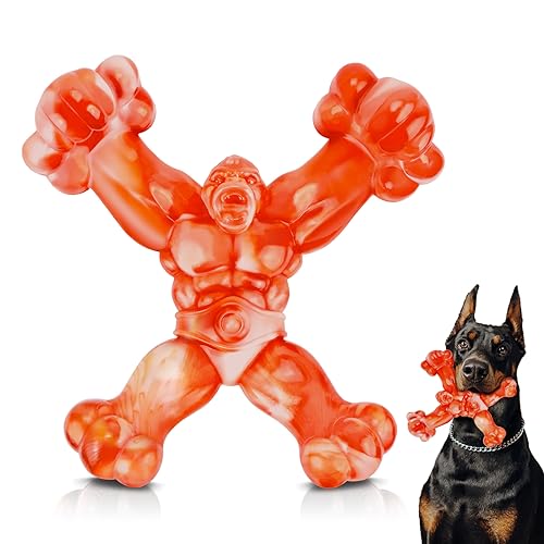 WinTour Brinquedos indestrutíveis para cães grandes mastigadores agressivos, brinquedos resistentes para cães mastigadores agressivos, raças grandes, osso mastigável durável, resistente, sabor a