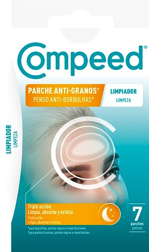 COMPEED Emblema anti-grãos, uso noturno, limpo, absorvente e esfolia, 7 unidades.