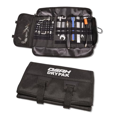 Greantour Pacote de ferramentas, estojo organizador ferramentas mala, acessórios de motocicleta Off Road bicicleta Harley UTV (ferramentas não incluídas) - preto