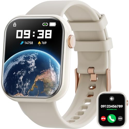 Hwagol Relógio inteligente homem e mulher com chamadas, smartwatch, 1,85 relógio desportivo, 140 modos desportivos, pulsómetro, monitor de sono, calorias, podómetro para Android iOS