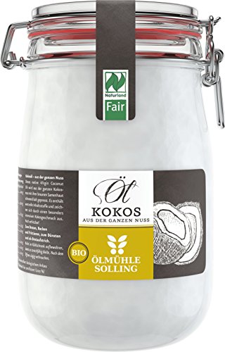 Ölmühle Solling Bio & Naturland Fair Óleo de coco em copo para passar a ferro (1000 ml)