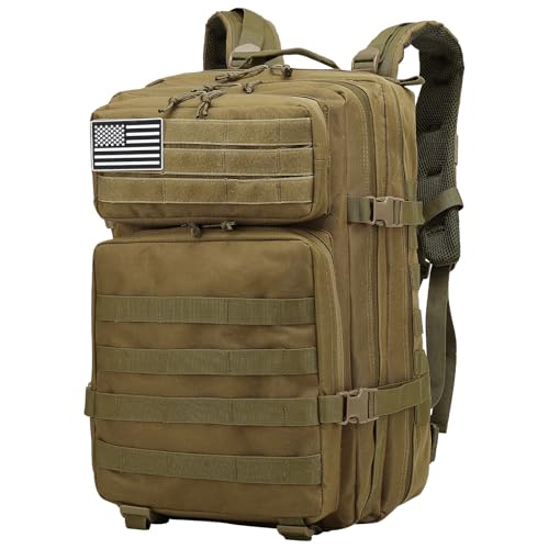 Delgeo Mochila tática 25 L/45 L militar, grande capacidade mochila, dobrável impermeável mochila para montanhismo, caminhadas, campismo e viagens