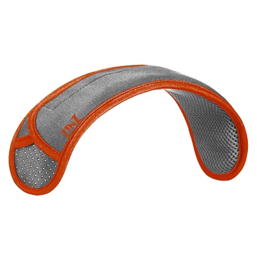 ZINZ Almofada protetora antiderrapante e acolchoada para o ombro correia da guitarra/malas para laptop/mochila/mensageiro/baixo/cinto de segurança do carro - laranja e cinzento