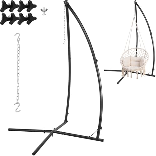 Suporte para cadeira pendente 210 cm, estrutura de cadeira pendente, suporte para rede, carga máxima de 110 kg, suporte de rede, suporte de cadeira pendente, suporte de rede para todas as cadeiras