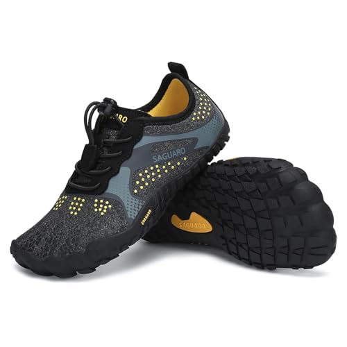 SAGUARO Barefoot Sapatilhas minimalistas confortáveis sapatilhas de Trail Running para meninos e meninas, Gr.24-36