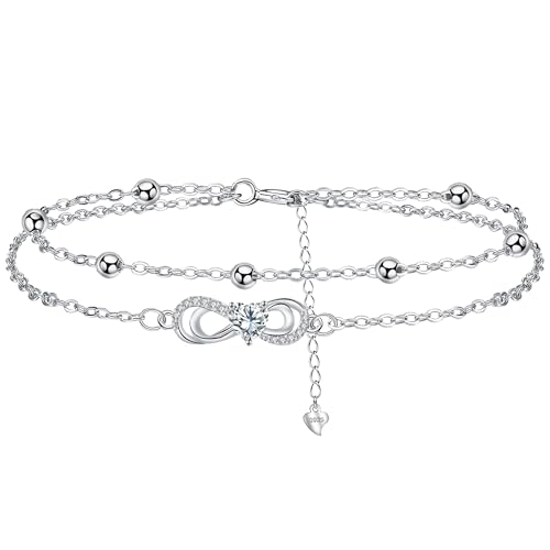 Yinsen Pulseiras para mulher prata de lei 925 para mulher com 3A zircónia cúbica pulseira, ajustável 17 4 cm pulseiras, presentes para mulheres