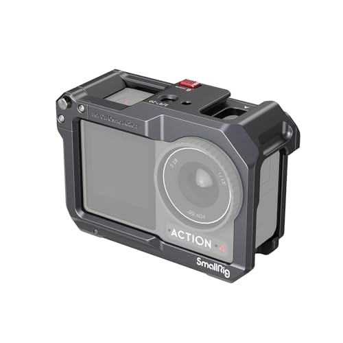 SMALLRIG Action 5 Pro Action 3 Action 4 Gaiola para Dji, Cage protetor compatível com dji Mic, moldura protetora para dji Osmo Action 3 Action 4 / Action 5 Pro - 4119C