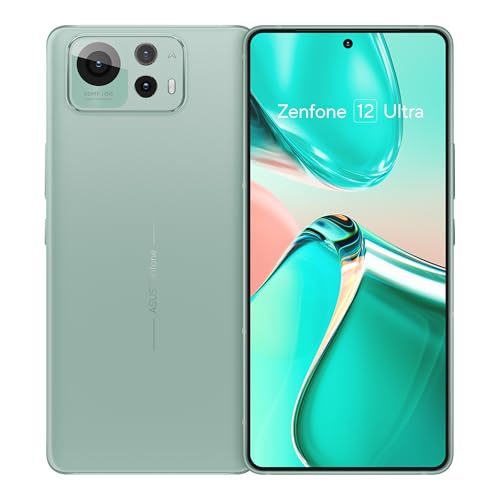 ASUS Zenfone 12 Ultra, oficial da UE, verde salvia, 16 GB de RAM, 512 GB de memória, Snapdragon 8 Gen Elite, 6,78" AMOLED 144Hz, 50 MP câmara com Gimbal