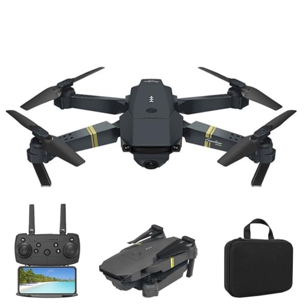 Blarie Mini drone com câmara 4K FPV pack completo - para iniciantes, adultos e crianças - dobrável, modo panorâmico de 120º, modo de câmara lenta, rotação de 360º