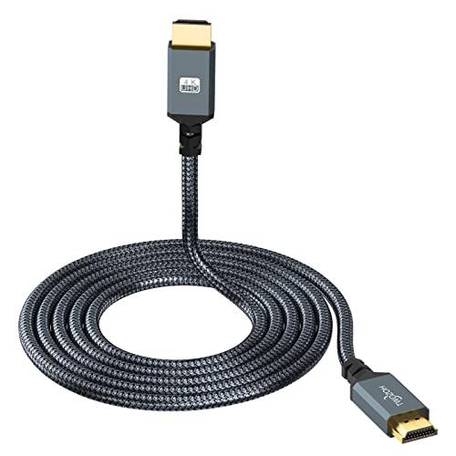 Twozoh Cabo HDMI 15 M, 4K 2.0 HDMI cabo de alta velocidade 60 Hz 18 Gbps trançado compatível PS5, PS3, PS4, PC, projetor, HDTV, Xbox