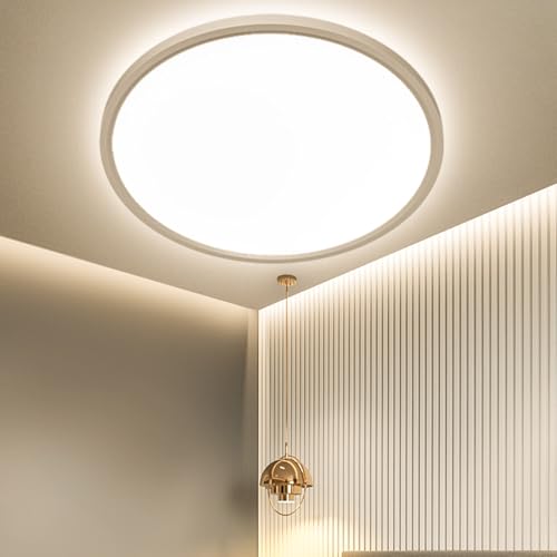 OTREN Plafon LED redondo Downlight painel de superfície, candeeiro de teto moderno 3000 K IP44 para quarto casa de banho cozinha corredor sala de jantar sala Ø 23 cm