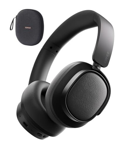 Edifier ES850NB Auriculares sem fios com cancelamento de ruído, áudio sem fios de alta resolução, LDAC, tempo de reprodução 92H, Bluetooth 5.4 e multiponto, controlo tátil - preto