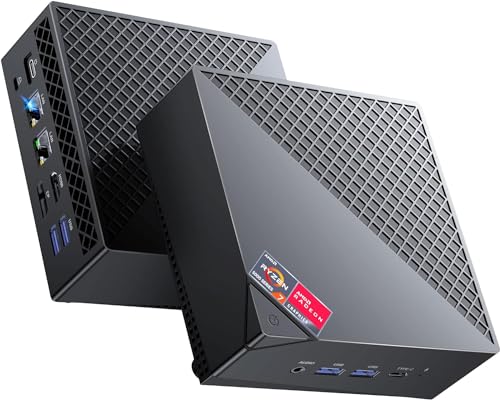 ACEMAGICIAN AM06 Pro Mini PC, Mini computador de mesa AMD Ryzen 7 5700U (8C/16T, até 4,3 GHz), 32 GB DDR4 1024 GB (1TB) SSD, computador pequeno Ethernet/WiFi 6/Tipo-C