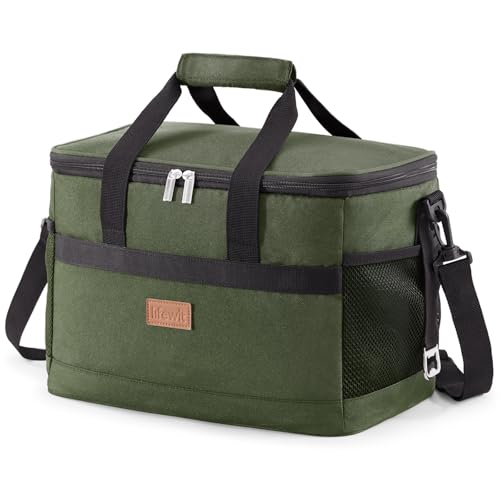 Lifewit Geladeira portátil 20 l, bolsa térmica pequena, Cooler Bag dobrável, bolsa de frigorífico porta-alimentos para homem e mulher de criança, suporte de alimentos para praia, piquenique, campismo