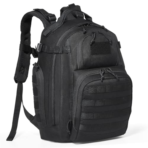 VEVOR Saco tático, mochila militar para ginásio com design Molle e bolsos, bolsa de ombro tática para campismo, caminhadas, ginásio