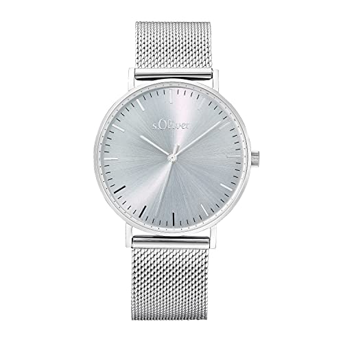 s.Oliver Reloj analógico de Cuarzo para Mujer con Pulsera de Acero Inoxidable, Resistente al Agua hasta 3 Bares, Viene en una Caja de Regalo