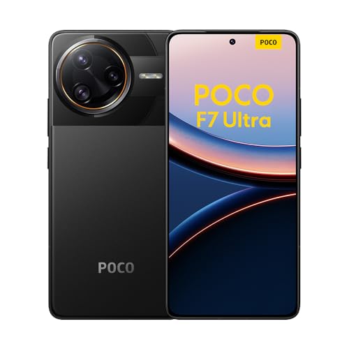 Xiaomi POCO F7 Ultra Smartphone de 12 + 256 GB, câmara tripla de 50 MP com OIS, ecrã de 6,67" 2K Flow AMOLED 120 Hz, Snapdragon 8 Elite, Hypercharge 120W, preto (versão ES)