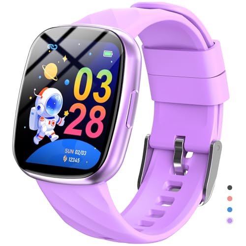 Relógio inteligente criança, Smartwatch crianças com chamadas Bluetooth, pulseira atividade 100 modos desportivos 1,75" HD, sonho, podómetro, IP68 impermeável, presentes para meninos e meninas 4-12