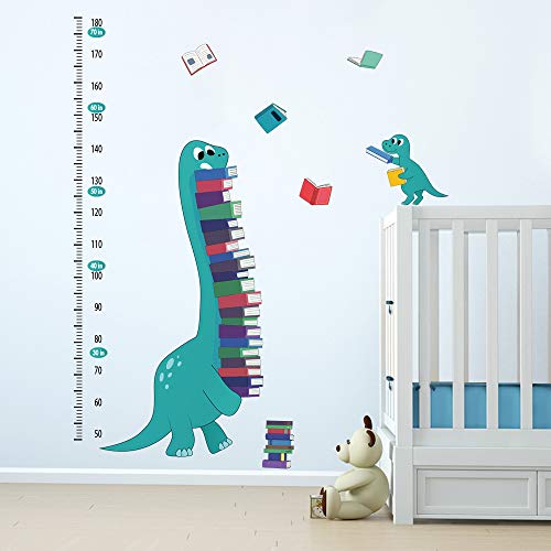 ufengke Altura autocolantes de parede dinossauros vinil autocolantes parede crescimento livros decorativos para quarto quarto de crianças crianças crianças