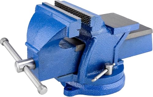 HYCHIKA Parafuso de bancada 152 mm (6 polegadas), 360 ° pode ser girado, parafuso de bancada de trabalho de ferro fundido, para perfuração de madeira metalurgia