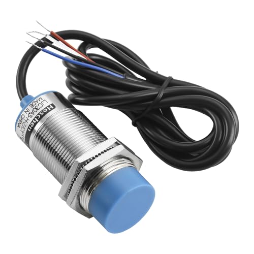 Heschen Interruptor capacitivo do sensor de proximidade M30, tipo sem escudo, LJC30A3-H-Z/CY, detetor 1-15 mm, 10-30VDC 200 mA, PNP NO+NC, 4 cabos