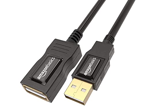 Amazon Basics Cabo de extensão USB-A 2.0 tipo (1 m), preto